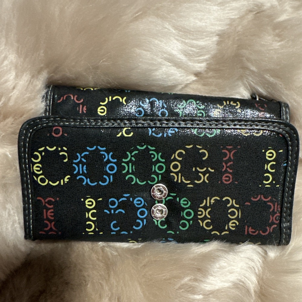 Coogi Australia Wallet Card Holder Multicolor Checkbook Snap Closure Pockets - Picture 6 of 12